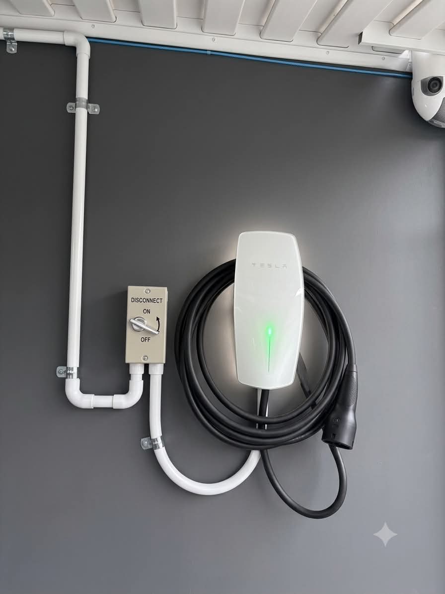 EV charger installation — Noosa prestige home by Pip Electrics