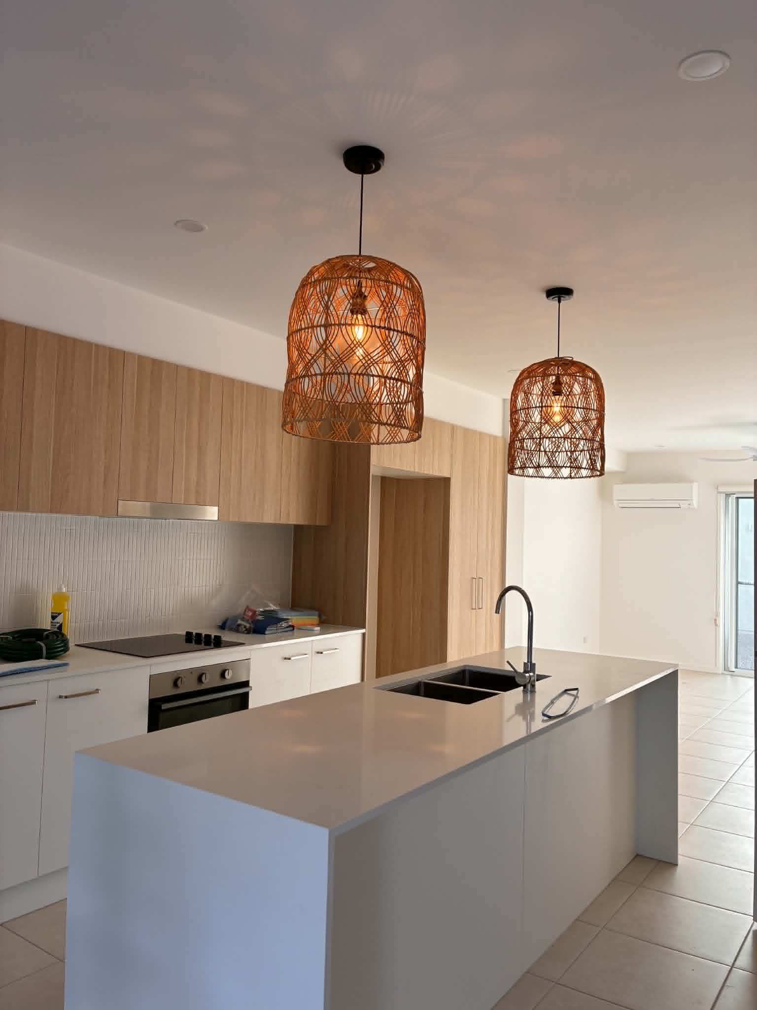 Pendant light installation finished