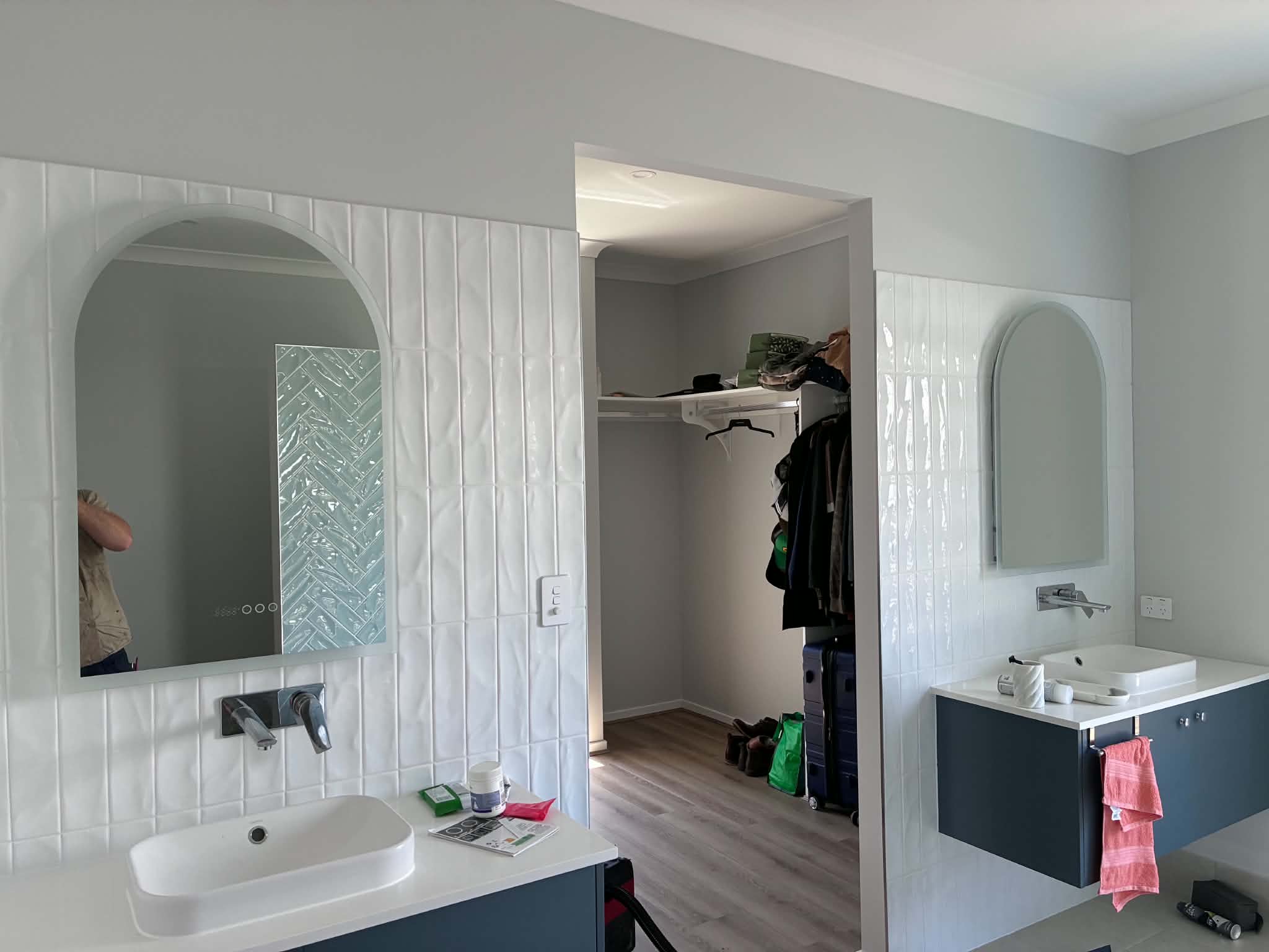 LED mirror installation