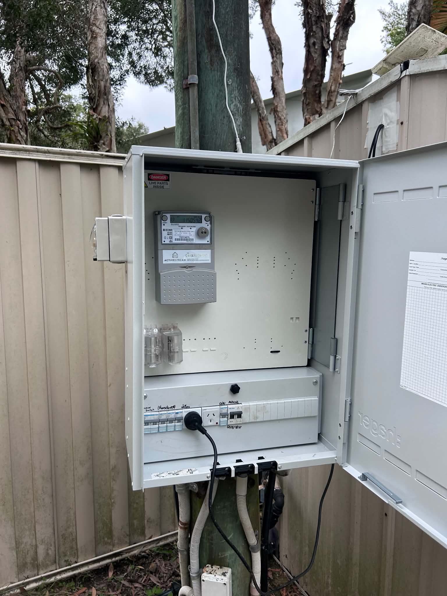 Meter panel upgrade in progress